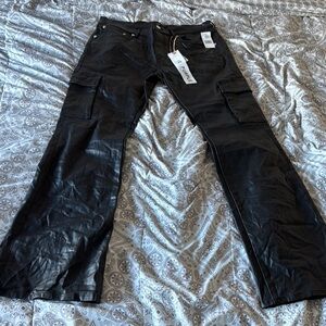 Purple Brand Cargo Flare Jeans P004